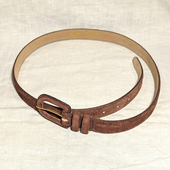 Lot of 2 Laura Gayle Suede Leather Belts Brown Tan Women's Sz XL - Picture 2 of 11